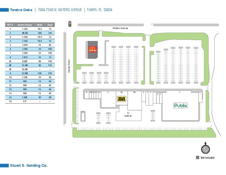 Twelve Oaks Plaza: 7004 W Waters Ave, Tampa, FL 33634